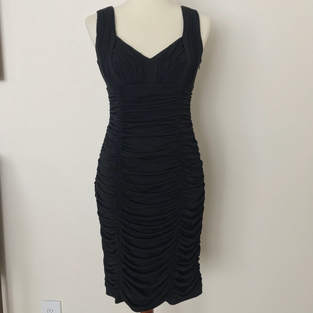 Calvin Klein ruched Black dress - Picture 1 of 8